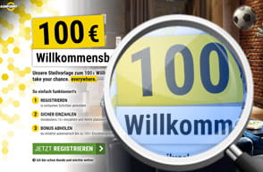 Das Bonus Angebot für Neukunden auf der Webseite von CASHPOINT. 